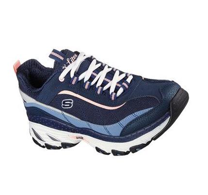 Női Skechers D'Lites Arch Fit - Naturalist Tornacipő Sötétkék Korall | HU5223D