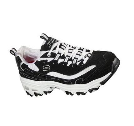 Női Skechers D'Lites - Biggest Fan Tornacipő Fekete Fehér | HU6697B