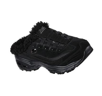 Női Skechers D'Lites - Comfy Steps Slip Ons Fekete | HU4749D