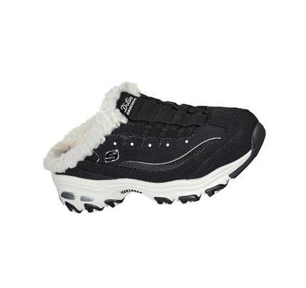 Női Skechers D'Lites - Comfy Steps Slip Ons Fekete Fehér | HU4774C