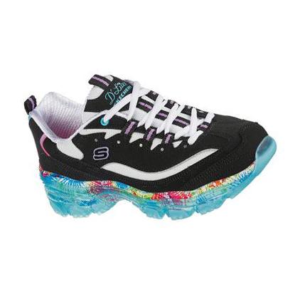 Női Skechers D'Lites Crystal - New Streak Tornacipő Fekete Színes | HU7122A