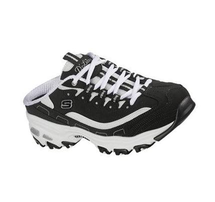 Női Skechers D'Lites - Full Bliss Slip Ons Fekete Fehér | HU4388R