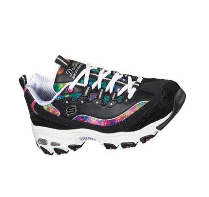 Női Skechers D'Lites - Galaxy Fantasy Slip Ons Fekete Színes | HU4923X