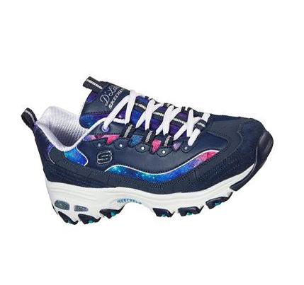 Női Skechers D'Lites - Galaxy Fantasy Tornacipő Sötétkék Színes | HU4948L