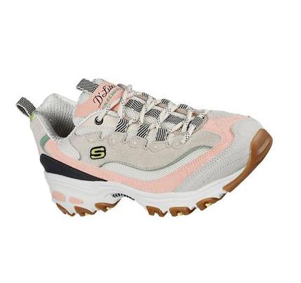 Női Skechers D'Lites - Joyful Times Tornacipő Bézs Korall | HU4998L