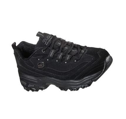 Női Skechers D'Lites - Play On Tornacipő Fekete | HUI5980