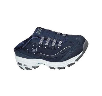 Női Skechers D'lites - Resilient Slip Ons Sötétkék Fehér | HUI213D