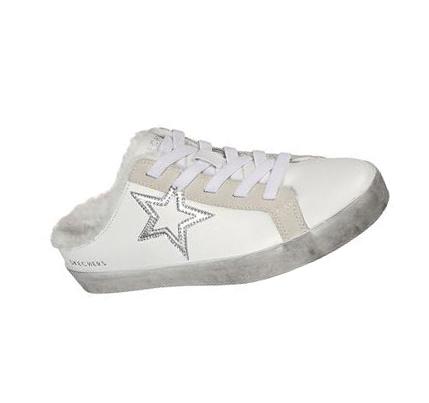 Női Skechers Diamond Starz - Wear-Ever Slip Ons Fehér | HU4604K
