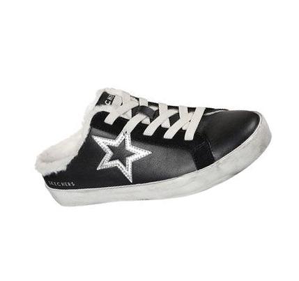 Női Skechers Diamond Starz - Wear-Ever Slip Ons Fekete | HU46290