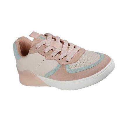 Női Skechers Double Gloss - Blocked Up Alkalmi Cipő Rózsaszín | HUI263B