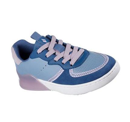 Női Skechers Double Gloss - Blocked Up Alkalmi Cipő Sötétkék | HUI288L