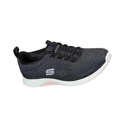 Női Skechers Esla - Fine Moment Slip Ons Fekete Rózsaszín | HUI3633