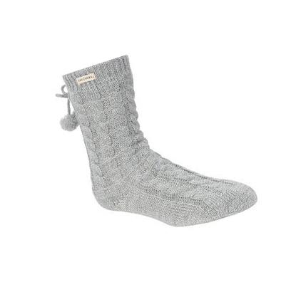 Női Skechers Fleece Bélelt GO LOUNGE Crew - 2 Pack Zokni Szürke | HU3494S