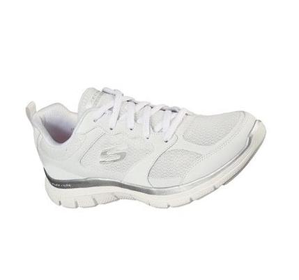 Női Skechers Flex Appeal 4.0 - Active Flow Tornacipő Fehér | HU7847G