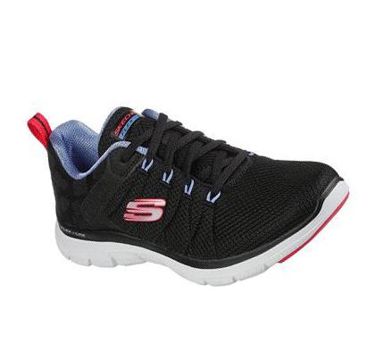 Női Skechers Flex Appeal 4.0 - Elegáns Ways Edzőcipő Fekete Színes | HUI8730