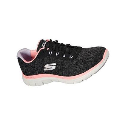 Női Skechers Flex Appeal 4.0 - Fresh Move Edzőcipő Fekete Korall | HU6769X