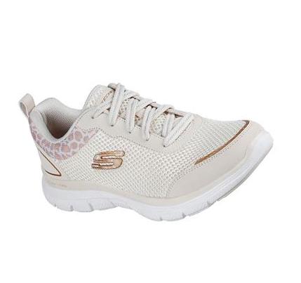 Női Skechers Flex Appeal 4.0 - Wild Pulse Edzőcipő Bézs Arany | HUI998B