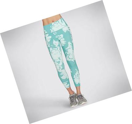 Női Skechers Flourish HW 7/8 Leggings Türkiz | HU55974