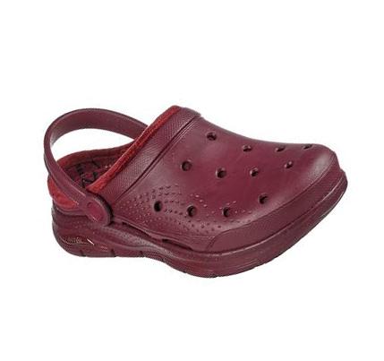 Női Skechers Foamies: Arch Fit Bélelt - Cozy Gal Papucs Bordó | HU6517D