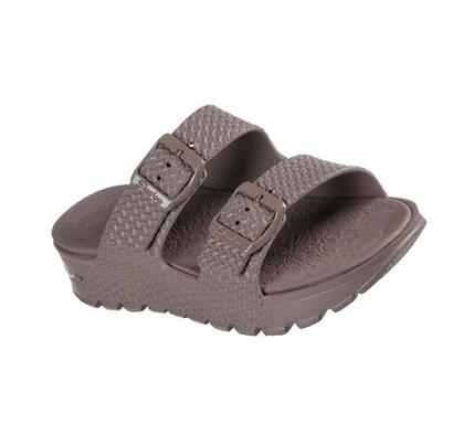 Női Skechers Foamies: Arch Fit Footsteps - Hi'Ness Szandál Sötétszürke Barna | HU41674