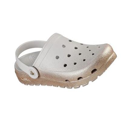 Női Skechers Foamies: Arch Fit Footsteps - Sparks Fly Slip Ons Bézs Arany | HU5454R