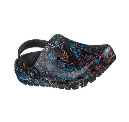 Női Skechers Foamies: Arch Fit Footsteps - Flower Pups Slip Ons Fekete Színes | HU5579B