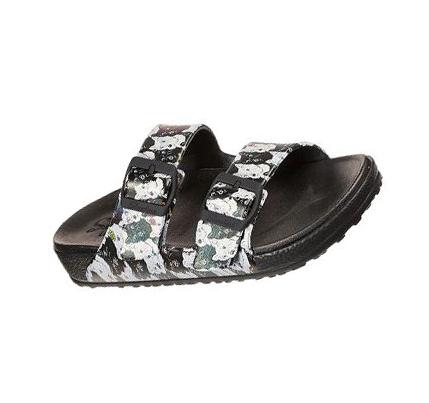 Női Skechers Foamies: Cali Breeze 2.0 - Check'Her Szandál Fekete Fehér | HU4192L