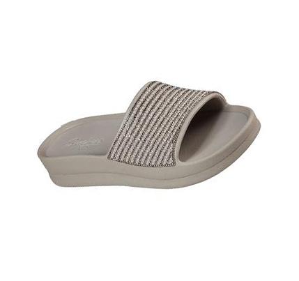 Női Skechers Foamies: Cali Charm - Be Fancy Szandál Szürke Barna | HU4242W