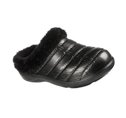Női Skechers Foamies: Cozy Camper - Glamping Papucs Fekete | HU5905P