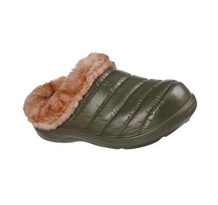 Női Skechers Foamies: Cozy Camper - Restful Papucs Olivazöld | HU6480L