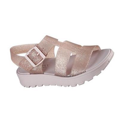 Női Skechers Foamies: Footsteps - Glitter'fied Szandál Rózsaszín | HU4151D
