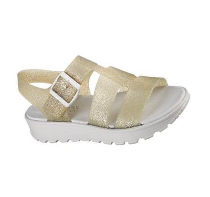 Női Skechers Foamies: Footsteps - Glitter'fied Szandál Arany | HU4153E