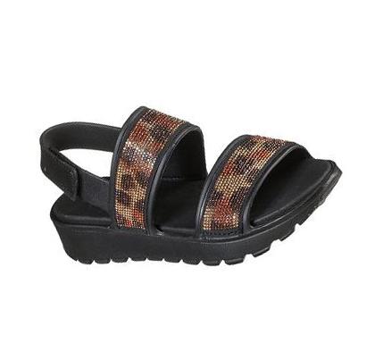 Női Skechers Foamies: Footsteps Szandál Fekete | HU4026B