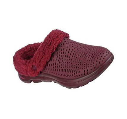 Női Skechers Foamies: GO WALK 5 Bélelt - Relax Slip Ons Bordó | HUI271D