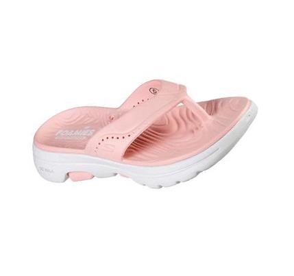 Női Skechers Foamies: GO WALK 5 - Fall for It Szandál Korall | HU4330L