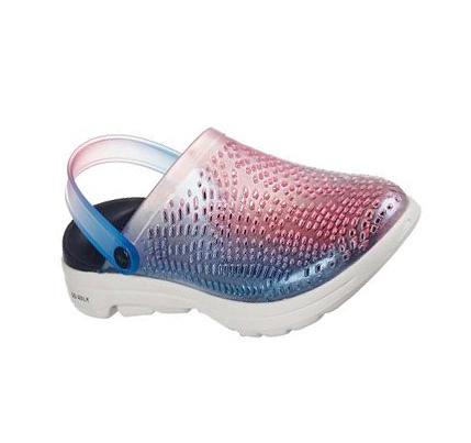 Női Skechers Foamies: GO WALK 5 - Glowing Star Slip Ons Sötétkék Színes | HUI646L