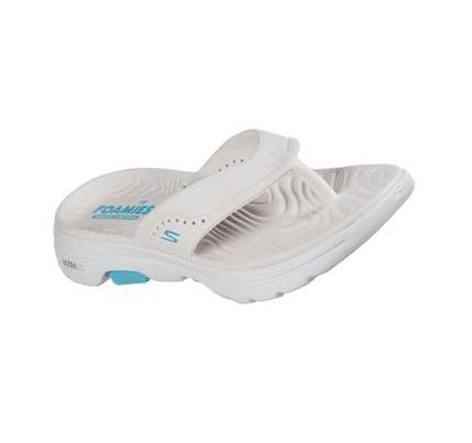 Női Skechers Foamies: GOwalk 5 - Bali Szandál Fehér | HU43013