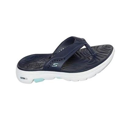 Női Skechers Foamies: GOwalk 5 - Bali Szandál Sötétkék | HU43038