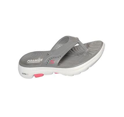 Női Skechers Foamies: GOwalk 5 - Bali Szandál Szürke | HU4305B