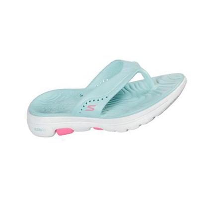 Női Skechers Foamies: GOwalk 5 - Bali Szandál Világos Türkiz | HU4326S