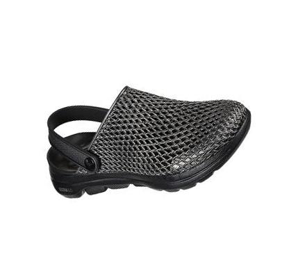 Női Skechers Foamies: GOwalk 5 - Sea Scape Slip Ons Fekete | HUI496L