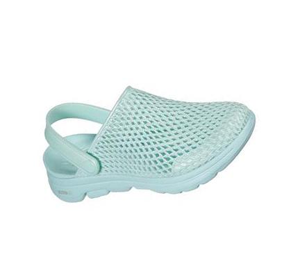 Női Skechers Foamies: GOwalk 5 - Sea Scape Slip Ons Türkiz | HUI5460