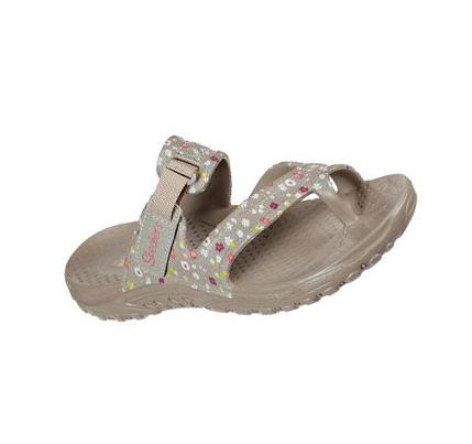 Női Skechers Foamies: Reggae - Ditzy Bloom Szandál Szürke Barna Színes | HU44014
