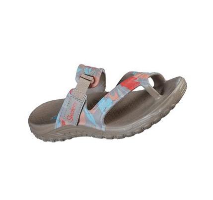 Női Skechers Foamies: Reggae - Rainforest Szandál Szürke Barna | HU44053