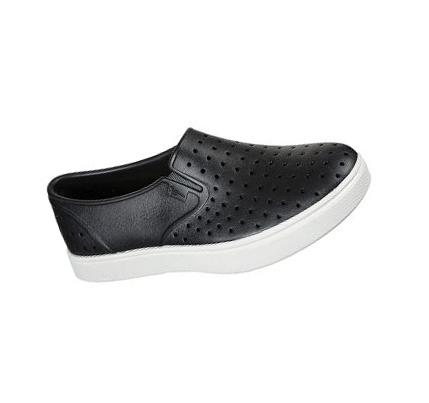 Női Skechers Foamies: Vista - Pier Avenue Slip Ons Fekete Fehér | HUA3214