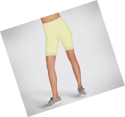 Női Skechers GOWALK Csipke 10 inch Bike Rövidnadrág Sárga | HU5872B