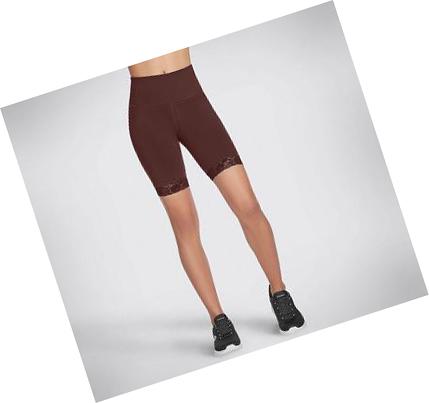 Női Skechers GOWALK Csipke 10 inch Bike Rövidnadrág Bordó | HU58945