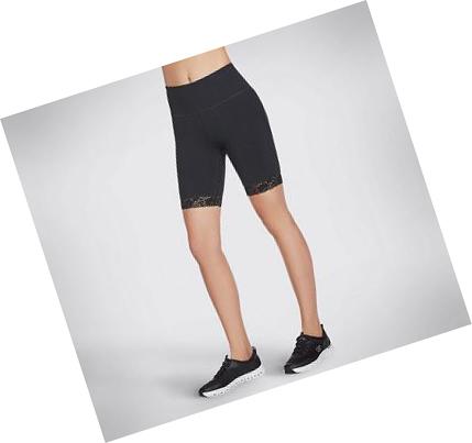 Női Skechers GOWALK Csipke 10 inch Bike Rövidnadrág Fekete | HU5897G