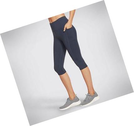 Női Skechers GOWALK HW Capri Leggings Sötétkék | HU57840