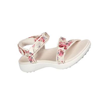 Női Skechers GO GOLF 600 Sandal - Garden Golf Cipő Bézs Színes | HU3328A